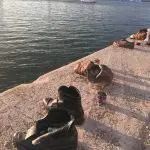 48 Hours in Budapest: Close up image of some of the shoe sculptures at the Shoes on the Danube memorial