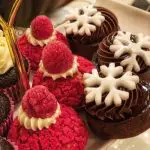Happy days: London Afternoon Tea Bus Tour. Close up image of some cakes on the B-Bakery Afternoon Tea Bus