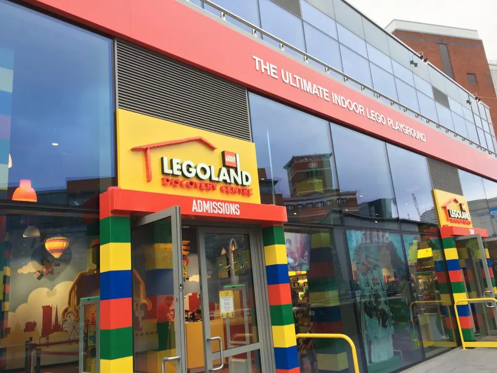 Happy Days: Legoland Discovery Centre Birmingham. Image of entrance to Legoland Discovery centre Birmingham