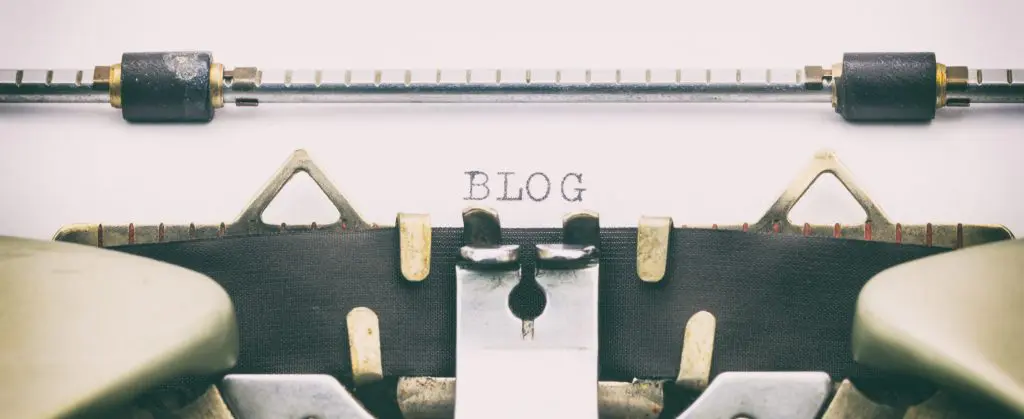 The Sunshine Bloggers Award. Image of Close-up of word BLOG on a typewriter sheet