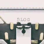 The Sunshine Bloggers Award. Image of Close-up of word BLOG on a typewriter sheet