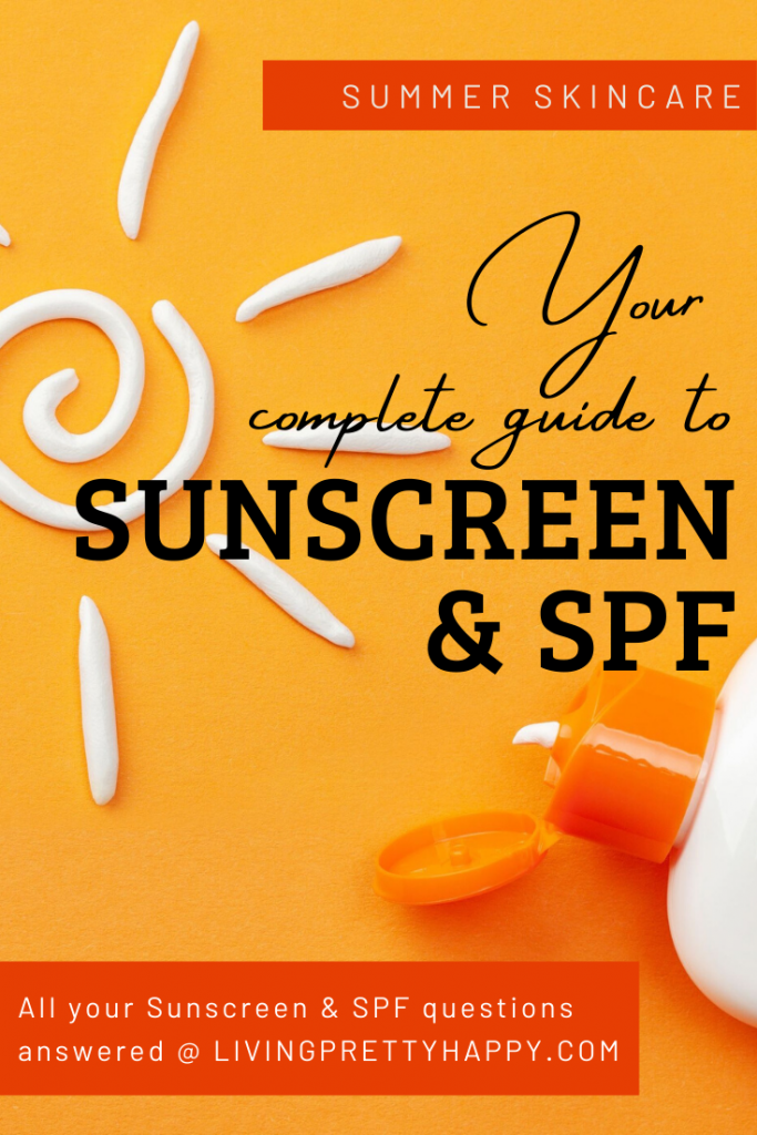 Your complete guide to sunscreen and SPF. All your sunscreen & SPF questions answered. Top tips on staying sunsafe it's your summer skincare sorted. #summerskincare #sunscreen #skincaretips