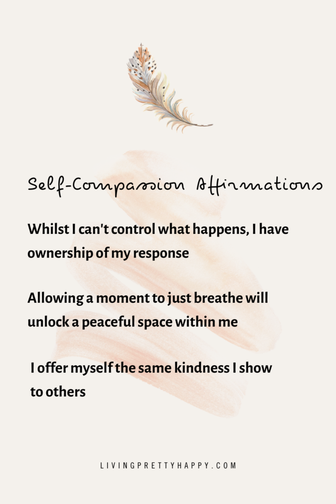 Self-Compassion affirmations.  Self-Care Mantras. A library of over 100 affirmations & mantras to encourage, reassure and #affirmations #mantras 