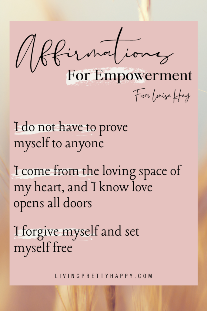 Affirmations for empowerment from Louise Hay #affirmations #selfempowerment #mantras