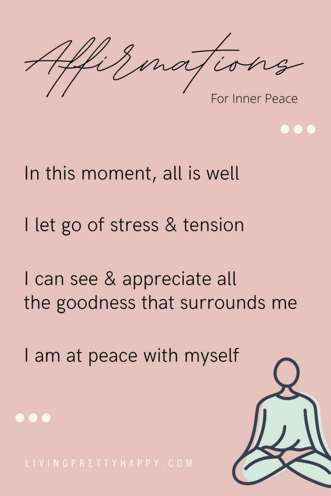 Calming affirmations for increased inner peace. Access over 150 Free affirmations and mantras to uplift and empower you now (updated weekly)