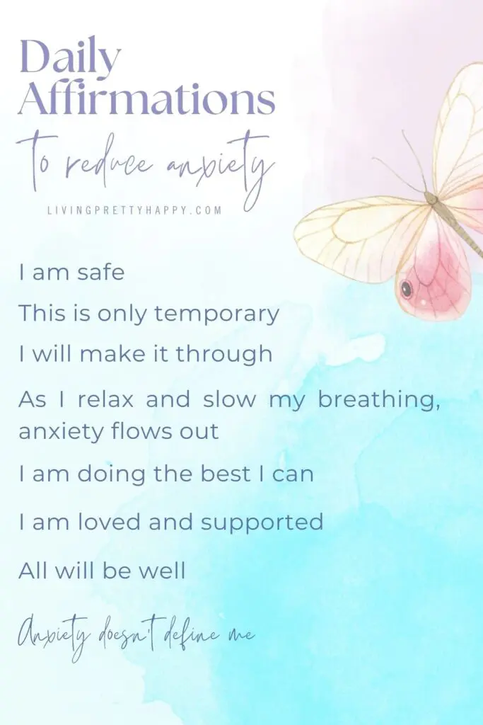 Daily Affirmation for when you're anxious. Mantras to reduce anxiety