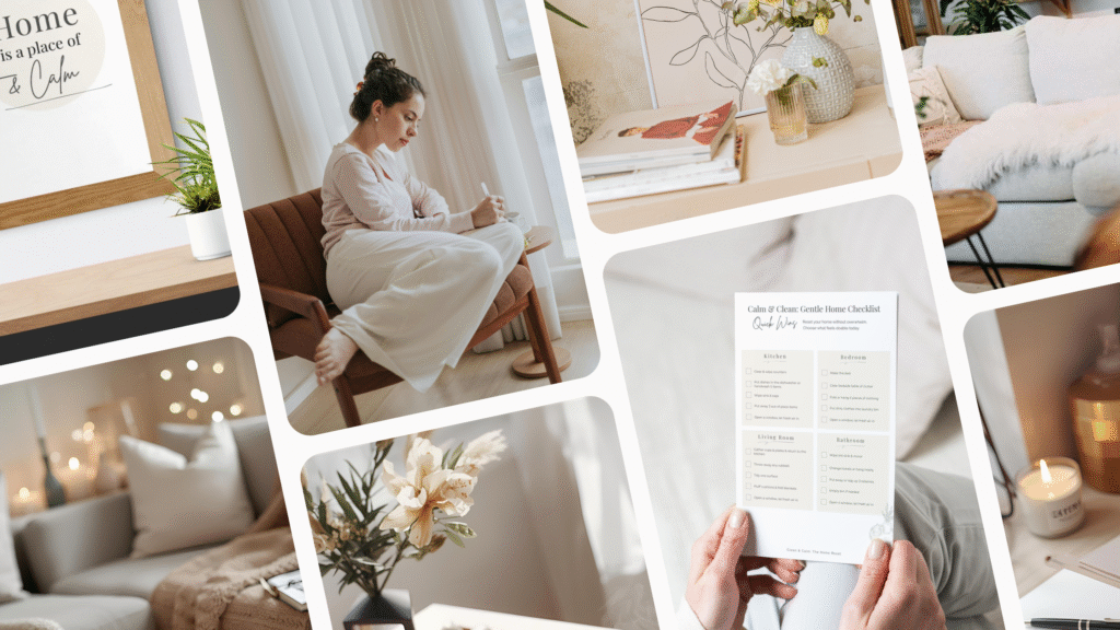 Clean & Calm Printable Bundle – planner sheets and affirmation prints for a calmer home routine.