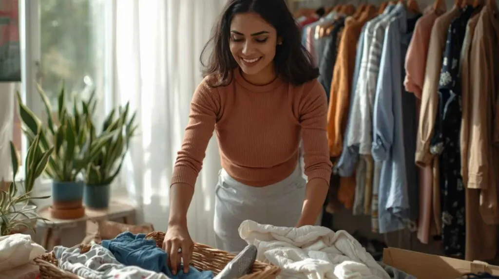 Decluttering and sorting out the wardrobe