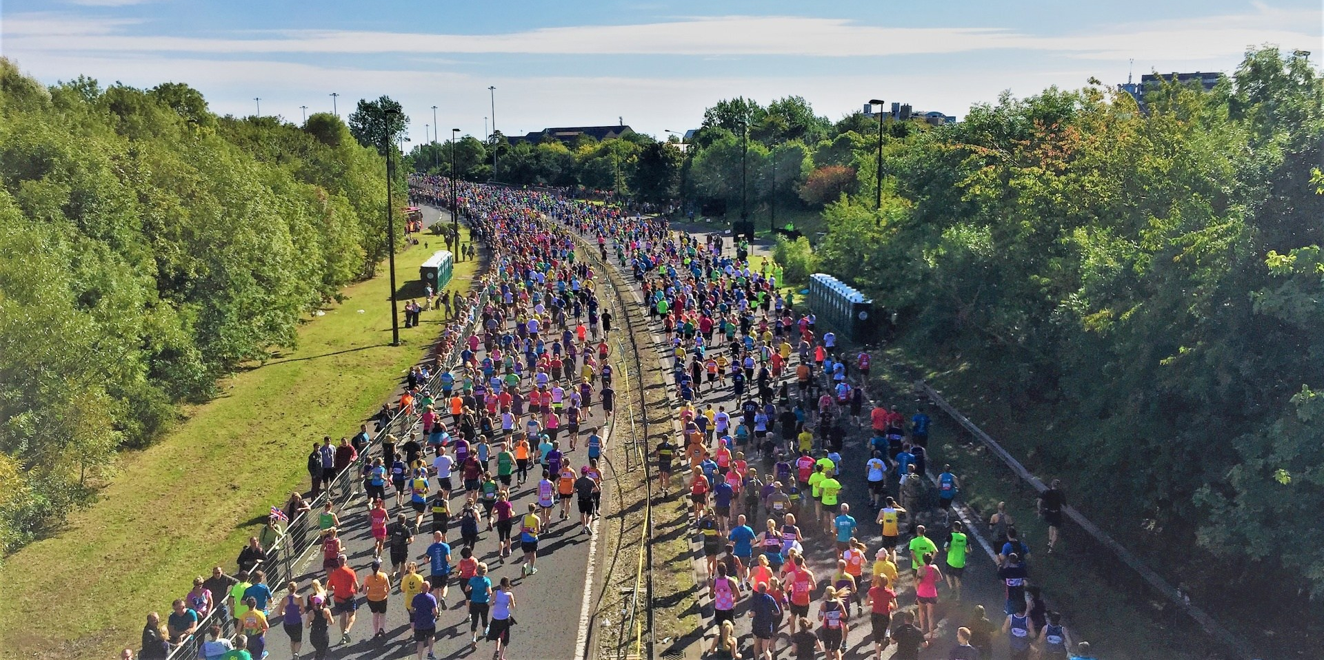 How to keep your running motivation. How to stay motivated to run. Image of runners taking part in Bupa Great North Run