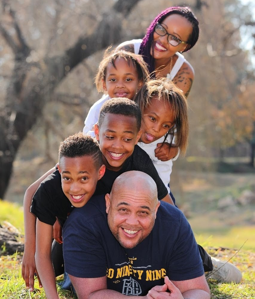 Self-awareness: a guest post by Simone Phillips. Image of Simone Phillips and her family.