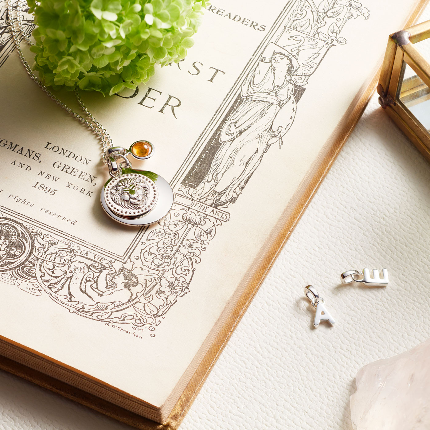 silver-leo-lion-pendant from Zodiac Charms collection Hersey & Son