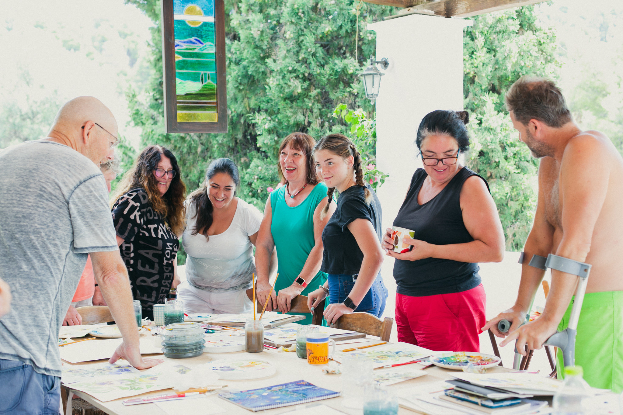 Painting class on a Skyros holiday