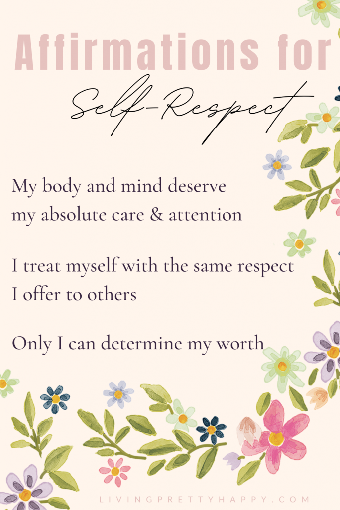 Affirmations for Self-Respect. Mantras to help reaffirm your self-worth. Discover over 100 FREE positive affirmations & Mantras to uplift you #affirmations #selfrespect #mantras