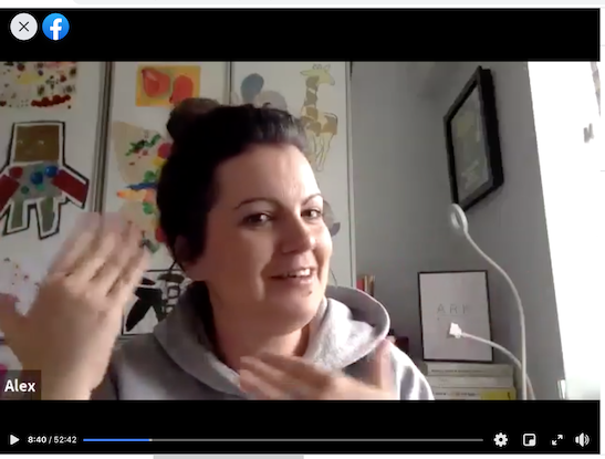 Alex Grace on circle call for Grow Wild by WILDWOMAN self-discovery course