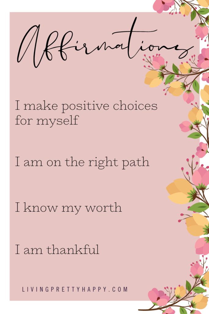 Positive purpose affirmations to help encourage a positive mindset and a happier week #affirmations #positiveaffirmations #mantras