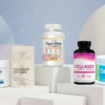 5 Collagen Supplements displayed as part of the 5 best anti aging supplements for youthful, radiant skin article